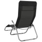 vidaXL Tumbona plegable 2 uds textilene acero con recubrimiento negro vidaXL Tumbona plegable 2 uds textilene acero con recubrimiento negro