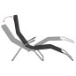 vidaXL Tumbona plegable 2 uds textilene acero con recubrimiento negro vidaXL Tumbona plegable 2 uds textilene acero con recubrimiento negro