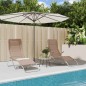 vidaXL Tumbona plegable 2 uds textilene acero con recubrimiento taupe vidaXL Tumbona plegable 2 uds textilene acero con recubrimiento taupe