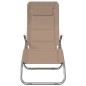 vidaXL Tumbona plegable 2 uds textilene acero con recubrimiento taupe vidaXL Tumbona plegable 2 uds textilene acero con recubrimiento taupe