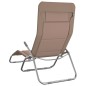 vidaXL Tumbona plegable 2 uds textilene acero con recubrimiento taupe vidaXL Tumbona plegable 2 uds textilene acero con recubrimiento taupe