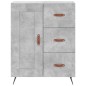 vidaXL Aparador alto madera contrachapada gris hormigón 69,5x34x180 cm vidaXL Aparador alto madera contrachapada gris hormigón 69,5x34x180 cm