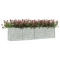 vidaXL Arriate de acero galvanizado plateado 320x40x77 cm vidaXL Arriate de acero galvanizado plateado 320x40x77 cm