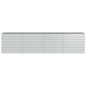 vidaXL Arriate de acero galvanizado plateado 320x40x77 cm vidaXL Arriate de acero galvanizado plateado 320x40x77 cm