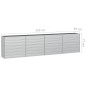 vidaXL Arriate de acero galvanizado plateado 320x40x77 cm vidaXL Arriate de acero galvanizado plateado 320x40x77 cm
