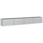 vidaXL Arriate de acero galvanizado plateado 320x40x45 cm vidaXL Arriate de acero galvanizado plateado 320x40x45 cm