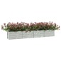 vidaXL Arriate de acero galvanizado plateado 320x40x45 cm vidaXL Arriate de acero galvanizado plateado 320x40x45 cm