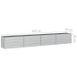 vidaXL Arriate de acero galvanizado plateado 320x40x45 cm vidaXL Arriate de acero galvanizado plateado 320x40x45 cm