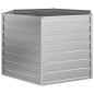 vidaXL Arriate de acero galvanizado plateado 129x77 cm vidaXL Arriate de acero galvanizado plateado 129x77 cm