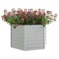 vidaXL Arriate de acero galvanizado plateado 129x77 cm vidaXL Arriate de acero galvanizado plateado 129x77 cm