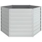 vidaXL Arriate de acero galvanizado plateado 129x77 cm vidaXL Arriate de acero galvanizado plateado 129x77 cm