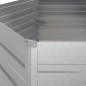 vidaXL Arriate de acero galvanizado plateado 129x77 cm vidaXL Arriate de acero galvanizado plateado 129x77 cm
