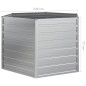 vidaXL Arriate de acero galvanizado plateado 129x77 cm vidaXL Arriate de acero galvanizado plateado 129x77 cm