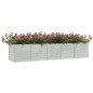 vidaXL Arriate de acero galvanizado plateado 400x80x77 cm