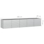 vidaXL Arriate de acero galvanizado plateado 400x80x77 cm