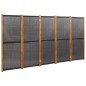 vidaXL Biombo divisor de 5 paneles negro 350x180 cm vidaXL Biombo divisor de 5 paneles negro 350x180 cm