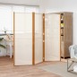 vidaXL Biombo divisor de 3 paneles blanco crema 210x180 cm vidaXL Biombo divisor de 3 paneles blanco crema 210x180 cm