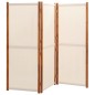 vidaXL Biombo divisor de 3 paneles blanco crema 210x180 cm vidaXL Biombo divisor de 3 paneles blanco crema 210x180 cm