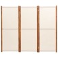vidaXL Biombo divisor de 3 paneles blanco crema 210x180 cm vidaXL Biombo divisor de 3 paneles blanco crema 210x180 cm