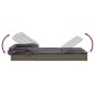vidaXL Tumbona con toldo plegable ratán sintético gris 213x63x97cm vidaXL Tumbona con toldo plegable ratán sintético gris 213x63x97cm
