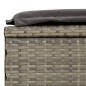 vidaXL Tumbona con toldo plegable ratán sintético gris 213x63x97cm vidaXL Tumbona con toldo plegable ratán sintético gris 213x63x97cm
