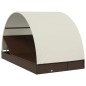 vidaXL Tumbona 2 personas toldo redondo ratán PE marrón 211x112x140 cm vidaXL Tumbona 2 personas toldo redondo ratán PE marrón 211x112x140 cm