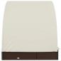 vidaXL Tumbona 2 personas toldo redondo ratán PE marrón 211x112x140 cm vidaXL Tumbona 2 personas toldo redondo ratán PE marrón 211x112x140 cm