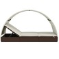 vidaXL Tumbona 2 personas toldo redondo ratán PE marrón 211x112x140 cm vidaXL Tumbona 2 personas toldo redondo ratán PE marrón 211x112x140 cm
