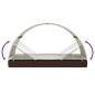 vidaXL Tumbona 2 personas toldo redondo ratán PE marrón 211x112x140 cm vidaXL Tumbona 2 personas toldo redondo ratán PE marrón 211x112x140 cm