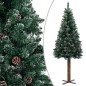 vidaXL Árbol de Navidad estrecho con madera real y nieve 180 cm verde vidaXL Árbol de Navidad estrecho con madera real y nieve 180 cm verde