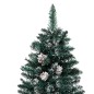 vidaXL Árbol de Navidad estrecho con madera real y nieve 180 cm verde vidaXL Árbol de Navidad estrecho con madera real y nieve 180 cm verde
