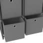 vidaXL Estantería de 4 cubos con cajas de tela gris 69x30x72,5 cm vidaXL Estantería de 4 cubos con cajas de tela gris 69x30x72,5 cm