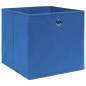 vidaXL Cajas de almacenaje 4 uds tela no tejida azul 28x28x28 cm vidaXL Cajas de almacenaje 4 uds tela no tejida azul 28x28x28 cm