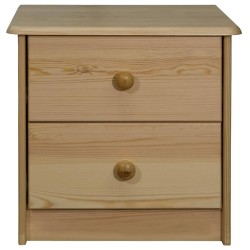 vidaXL Mesita de noche de madera maciza de pino 43x34x40 cm