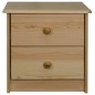 vidaXL Mesita de noche de madera maciza de pino 43x34x40 cm vidaXL Mesita de noche de madera maciza de pino 43x34x40 cm
