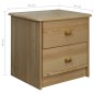 vidaXL Mesita de noche de madera maciza de pino 43x34x40 cm vidaXL Mesita de noche de madera maciza de pino 43x34x40 cm