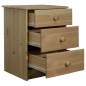 vidaXL Cajonera de madera maciza de pino 43x34x53 cm vidaXL Cajonera de madera maciza de pino 43x34x53 cm