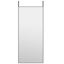 vidaXL Espejo de puerta cristal y aluminio negro 40x100 cm