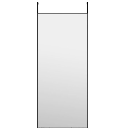 vidaXL Espejo de puerta cristal y aluminio negro 40x100 cm