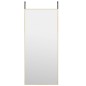 vidaXL Espejo de puerta cristal y aluminio dorado 40x100 cm
