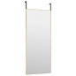 vidaXL Espejo de puerta cristal y aluminio dorado 40x100 cm