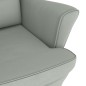 vidaXL Silla mecedora patas de madera de caucho terciopelo gris claro vidaXL Silla mecedora patas de madera de caucho terciopelo gris claro