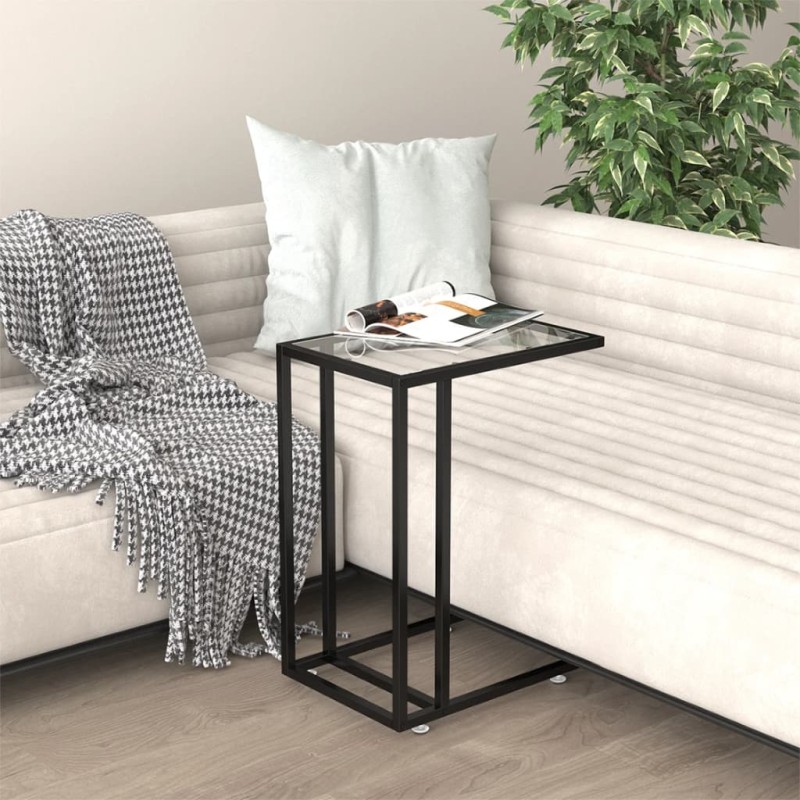 vidaXL Mesa auxiliar de ordenador vidrio transparente 50x35x65 cm vidaXL Mesa auxiliar de ordenador vidrio transparente 50x35x65 cm