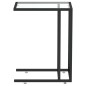 vidaXL Mesa auxiliar de ordenador vidrio transparente 50x35x65 cm vidaXL Mesa auxiliar de ordenador vidrio transparente 50x35x65 cm