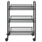 vidaXL Carrito de cocina 3 niveles hierro negro 46x26x64 cm vidaXL Carrito de cocina 3 niveles hierro negro 46x26x64 cm