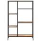 vidaXL Estantería de madera contrachapada y acero 80x30x120 cm vidaXL Estantería de madera contrachapada y acero 80x30x120 cm