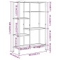 vidaXL Estantería de madera contrachapada y acero 80x30x120 cm vidaXL Estantería de madera contrachapada y acero 80x30x120 cm