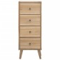 vidaXL Cómoda de madera maciza de teca 40x30x100 cm vidaXL Cómoda de madera maciza de teca 40x30x100 cm