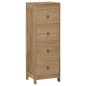 vidaXL Cómoda de madera maciza de teca 30x30x90 cm vidaXL Cómoda de madera maciza de teca 30x30x90 cm