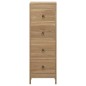 vidaXL Cómoda de madera maciza de teca 30x30x90 cm vidaXL Cómoda de madera maciza de teca 30x30x90 cm